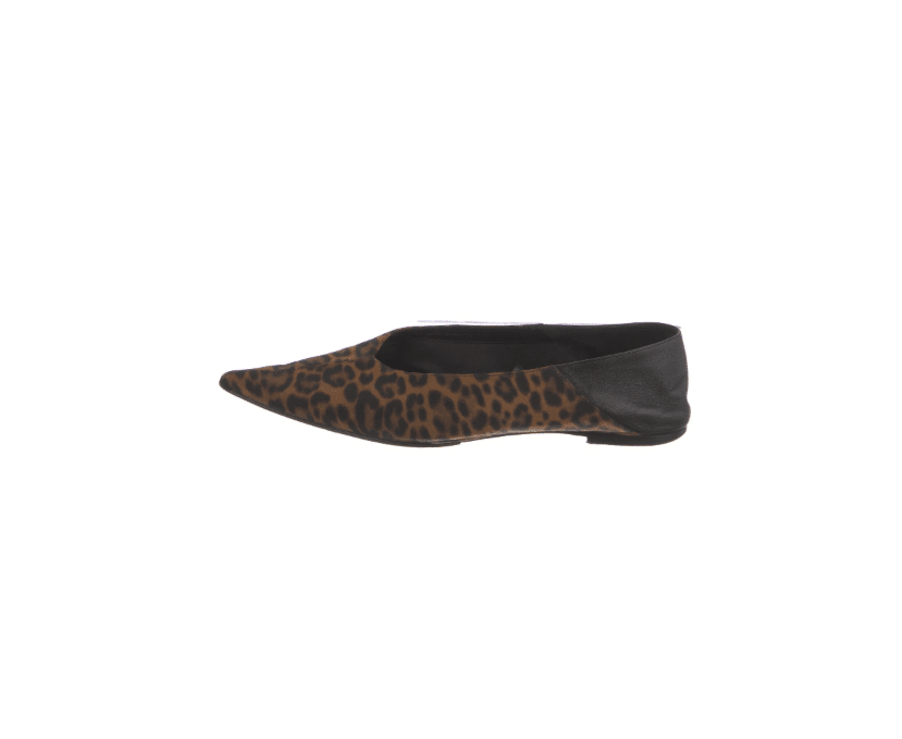 animal print flats.
